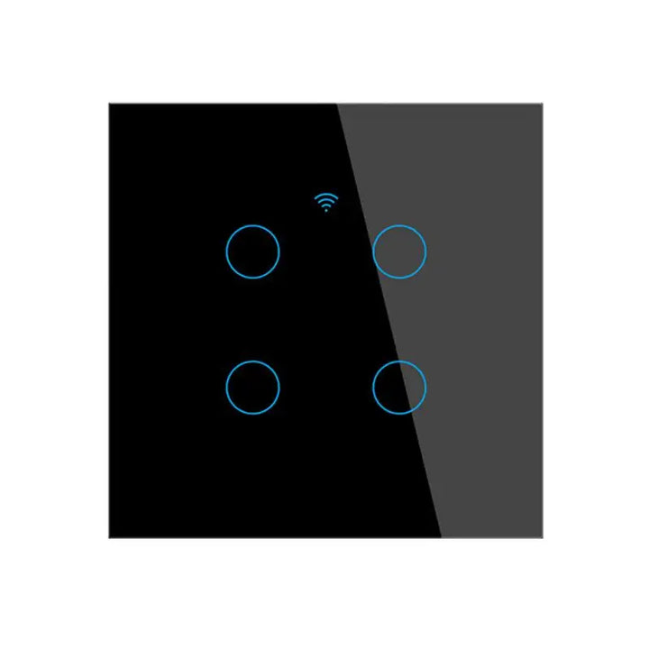 Interruptor de Luz Inteligente WiFi Tuya 1-4 Vias – Painel Tátil, Alexa/Google