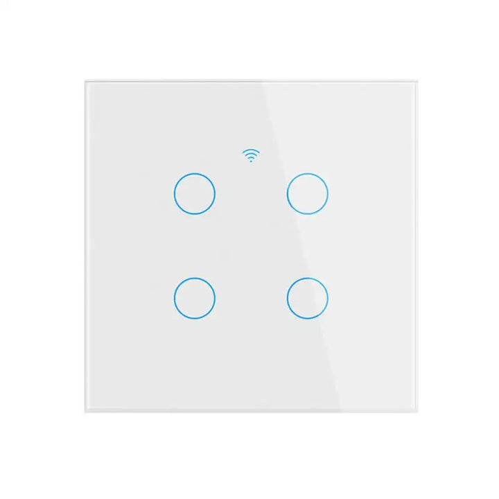 Interruptor de Luz Inteligente WiFi Tuya 1-4 Vias – Painel Tátil, Alexa/Google