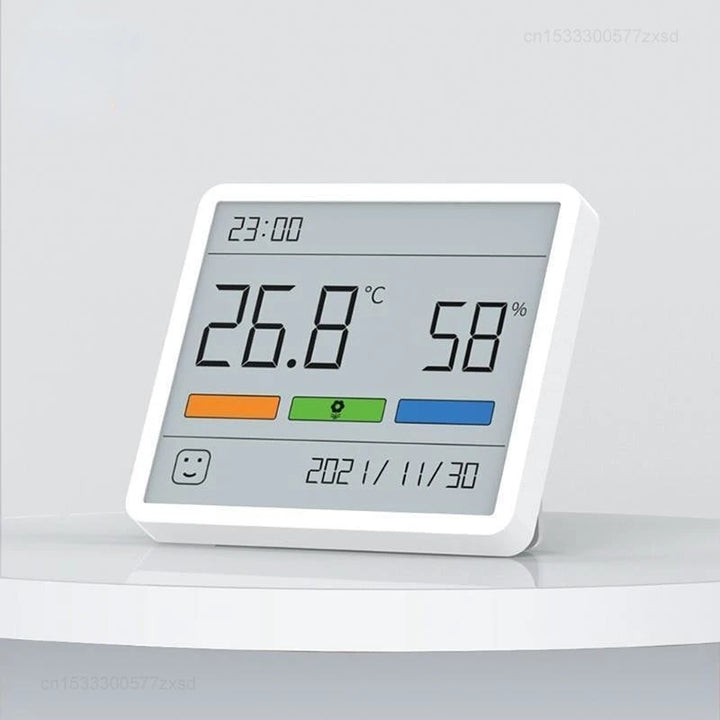 Termómetro e Higrómetro Digital Xiaomi – LCD, Relógio e Medidor de Humidade