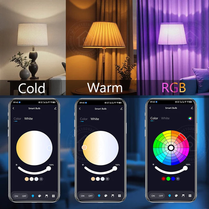 Led Bulb Candle Smart Lamp E14 TUYA Bluetooth Dimmable RGB Light 220V APP Group Control Smart Life For Home Room Decoration